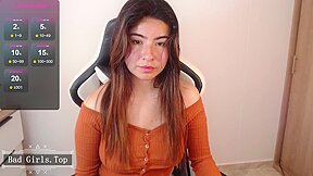 Natural big boobs super cute slim web brunette teen